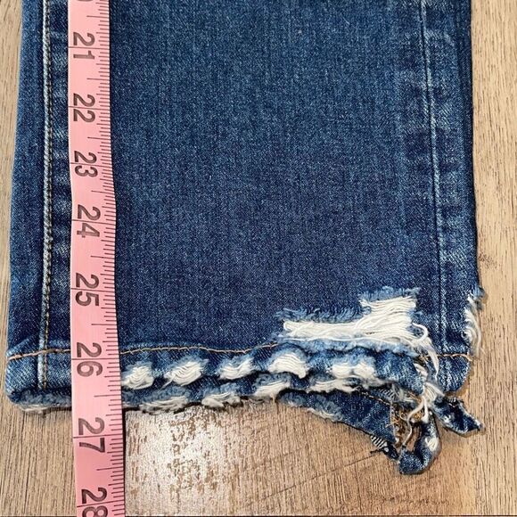 Flying‎ Monkey Womens Distressed Whisker Cotton Boyfriend Jeans Blue Size 25 NWT - Picture 10 of 10